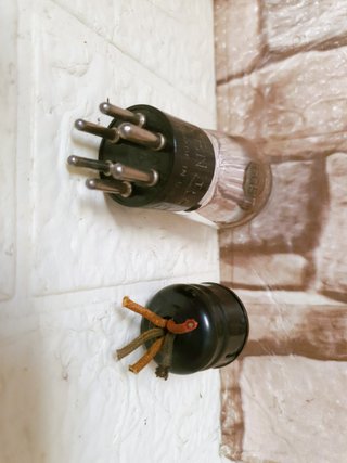 Válvula 6G5 Radio antigua madera baquelita Vintage