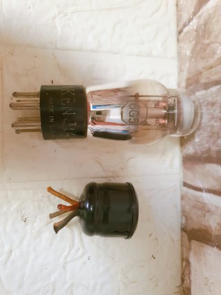 Válvula 6G5 Radio antigua madera baquelita Vintage