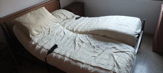 Cama de matrimonio con somier reclinable