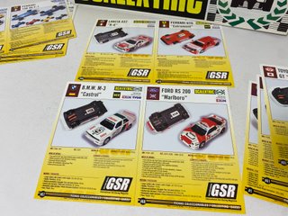 Lote 14 Fichas Coleccionables GSR Coches Slot