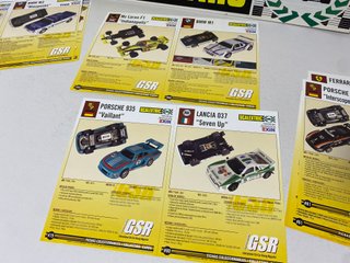 Lote 14 Fichas Coleccionables GSR Coches Slot