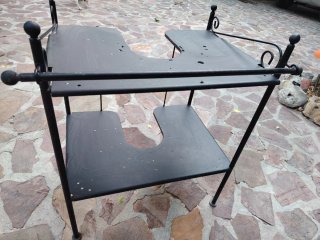 Mueble lavabo hierro negro