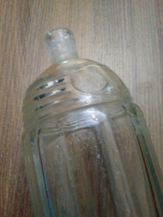Botella antigua sifón de vidrio