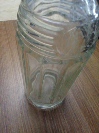 Botella antigua sifón de vidrio