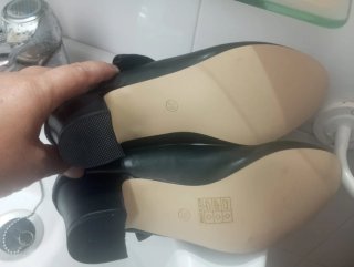 Zapatos de baile negros con lazo