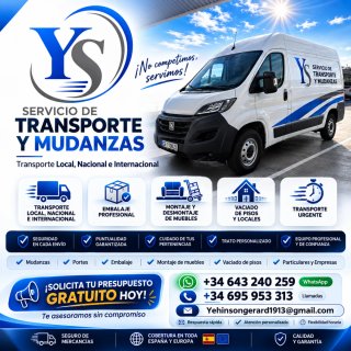 Servicio de transporte y mudanzas