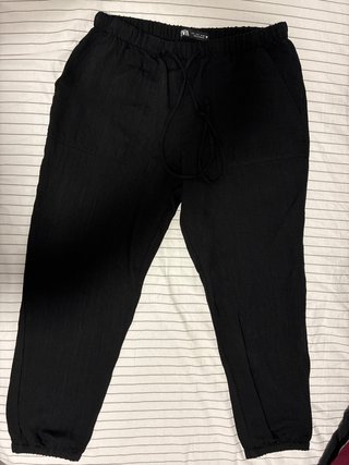 Pantalón Zara Lino Negro