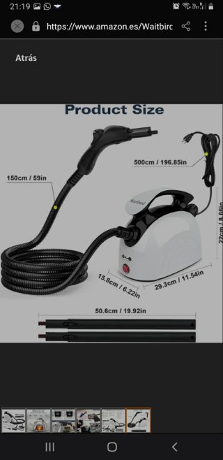Limpiador Vapor Multifunción Waitbird STC-EU168