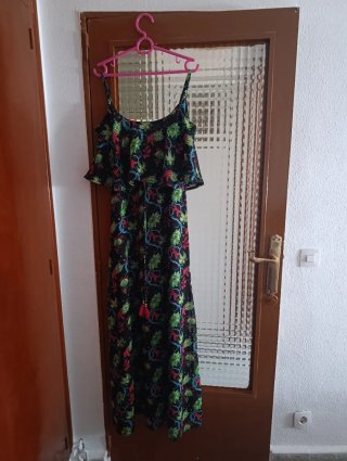 Vestido largo con estampado floral