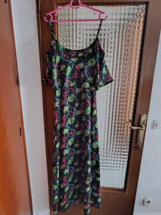 Vestido largo con estampado floral