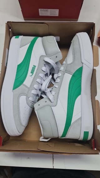 Zapatillas Puma altas blancas y verdes