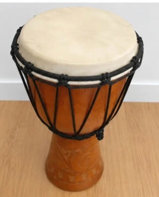 Djembe Africano Madera 39cm Piel Natural