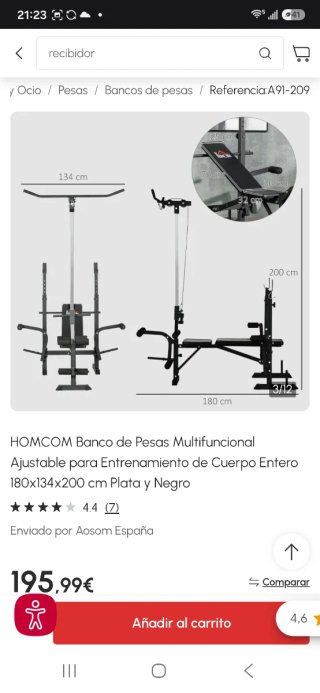 Panca pesi multifunzionale HOMCOM
