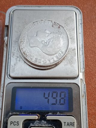 2 Monedas 5 Pesetas Plata Alfonso XII 1892-1896