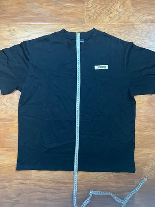Camiseta corta de jacquemus negra básica verano