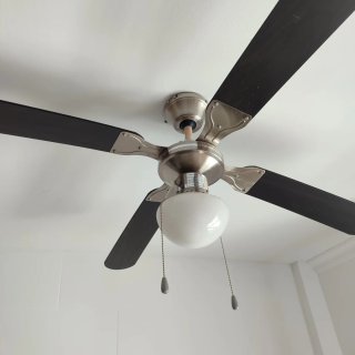Ventilador de techo madera y metal