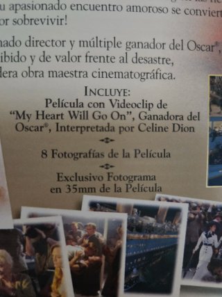 Película Titanic VHS con 8 fotos Edicion Especial