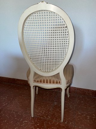 Conjunto 4 Sillas Luis XVI Ratán Madera
