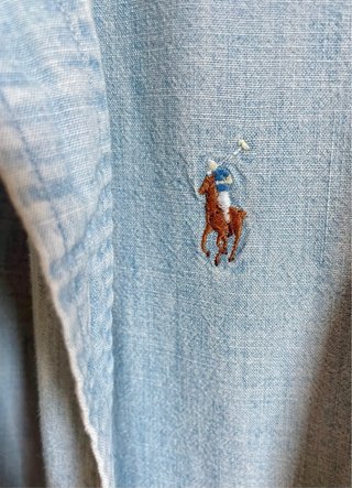 Camisa Polo Ralph Lauren vaquera azul claro