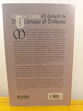 El doncel de Don Enrique el doliente. M.J. Larra