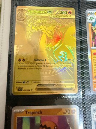 Mega Charizard X EX Carta Pokémon Oro