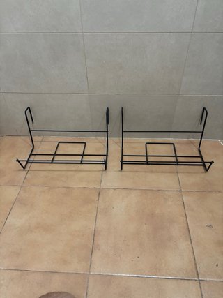 Soporte para macetas metálico negro