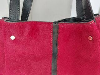 Borsa rossa in pelo