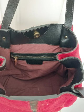 Borsa rossa in pelo