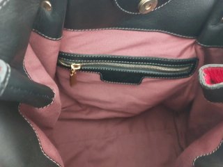 Borsa rossa in pelo