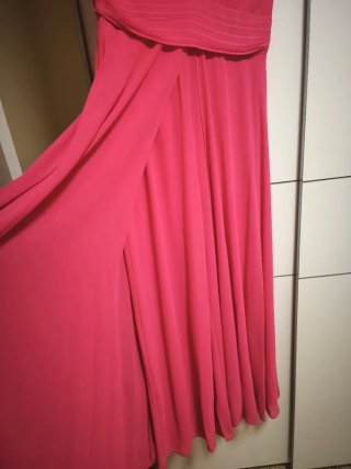 Vestido largo fiesta rosa talla única