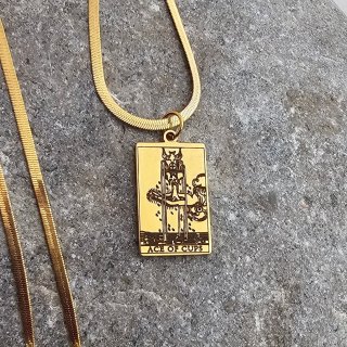 Colar Tarot "Ás de Copas" aço inoxidável