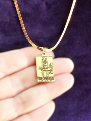 Colar Tarot "Ás de Copas" aço inoxidável