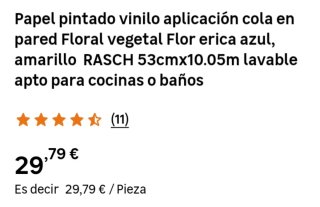 Rollo Papel Pintado Vinilo Floral