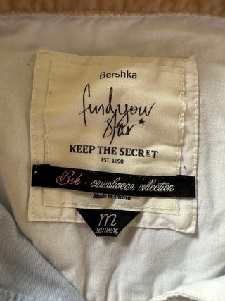 Camisa Bershka azul y blanca