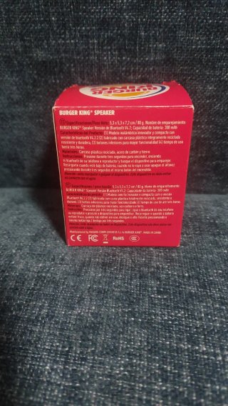 Altavoz Bluetooth Burger King Negro/Rojo