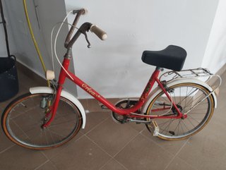 Bicicleta vintage ORBEA roja - cuadro bajo paseo