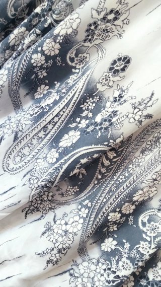 Vestito copricostume bianco e blu in viscosa