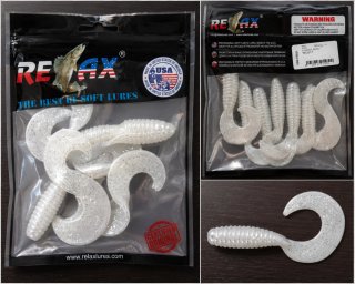 Relax Lures Señuelos Pesca Suave Blanco (5unds)