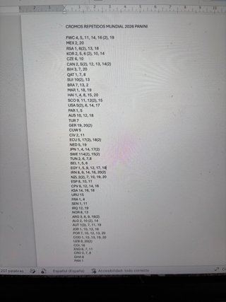 Cambio Cromos Panini Mundial 2026