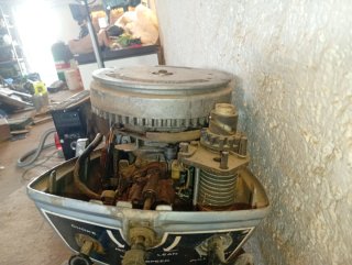EVINRUDE eje largo y 6cv 2 t, 1978