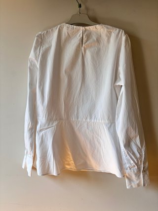 Blusa Massimo Dutti Blanca Encaje Talla 38