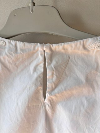 Blusa Massimo Dutti Blanca Encaje Talla 38