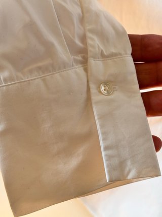Blusa Massimo Dutti Blanca Encaje Talla 38