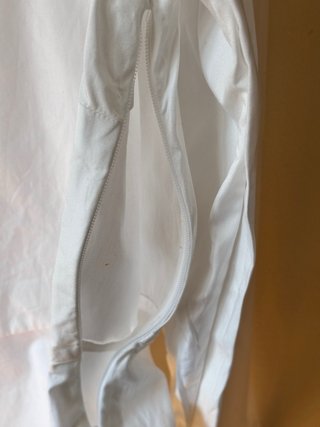 Blusa Massimo Dutti Blanca Encaje Talla 38