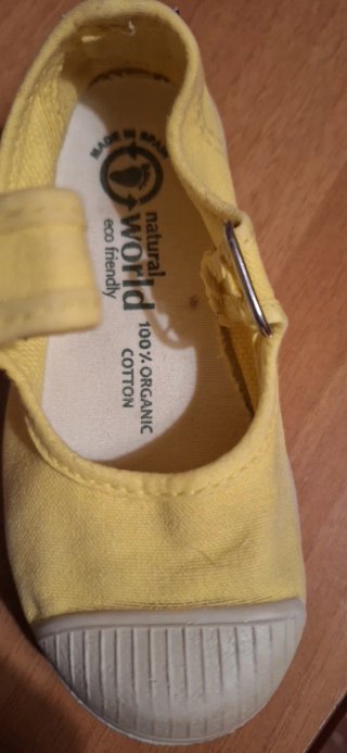 Ballerine bambina gialle in tela n 22