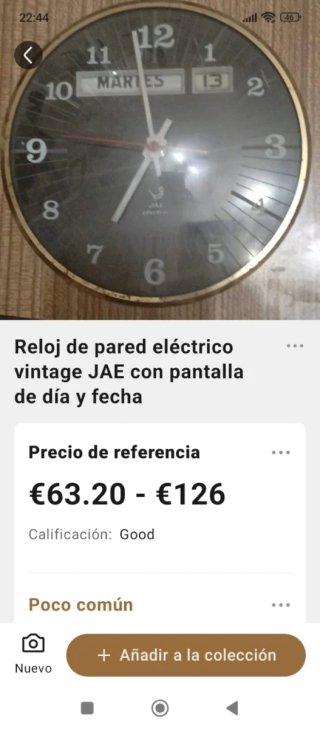 Reloj de pared vintage