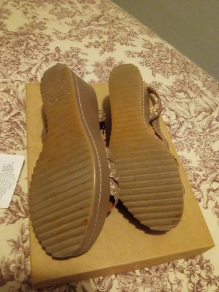 Sandalias de cuña Talla 38 Bronce