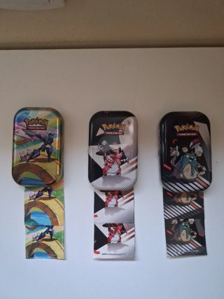 3 Latas Pokémon Trading Card Game Vacías