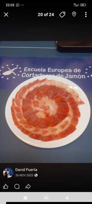Ofrezco mis servicios como cortador de jamón