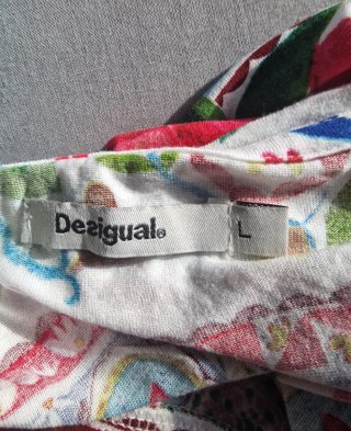 Camiseta Larga / Túnica Desigual Estampado Floral